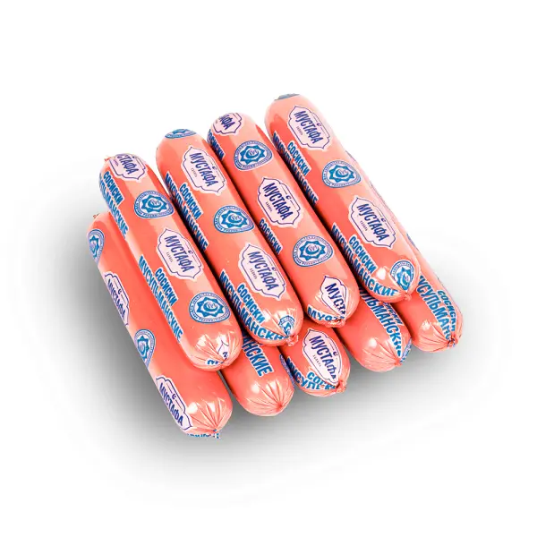 Сосиски Мусульманские халяль L13см Юнионфудс 70гр, 10кг/кор