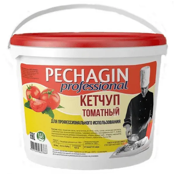 Кетчуп томатный 1 категории Печагин 3кг ведро, 2шт/кор