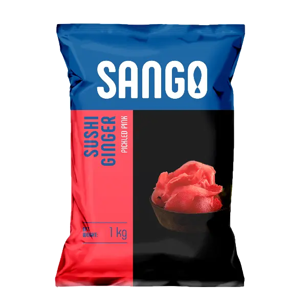 Имбирь маринованный розовый SANGO 1,5кг, вес сухого вещ-ва 1кг, 10шт/кор, Китай