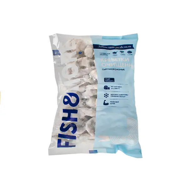 Креветка ваннамей с/м очищенная б/г без вены б/х 31/40 IQF IFB Agro 477 930гр, 9,3кг/кор