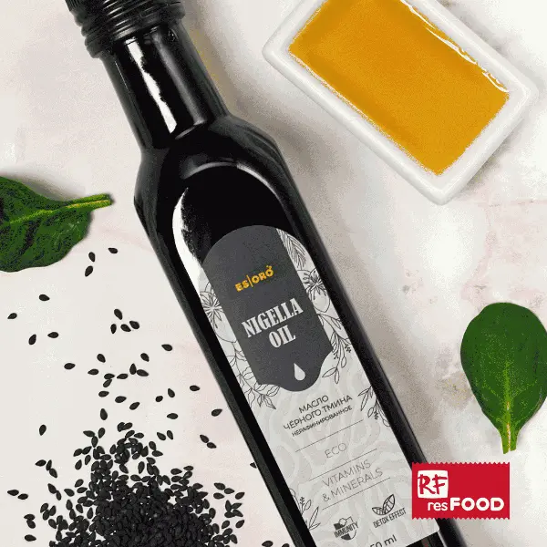 Масло черного тмина нерафинированное Esoro Resfood 250мл, 16шт/кор