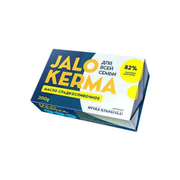 Масло сладкосливочное 82% 200г JALO KERMA