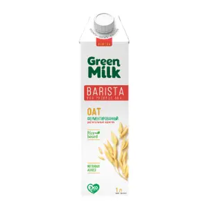 Молоко растительное овсяное Green Milk Barista 1л, 12шт/кор