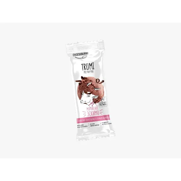 Мороженое эскимо из козьего мол. сливочн. шокол. в темном шок. МДЖ 8% Cheeseberry 70гр, 24шт/кор