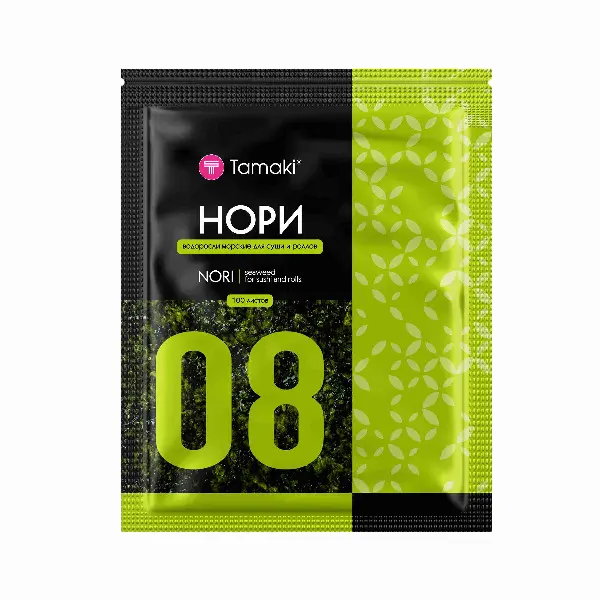 Водоросли Нори №8 Tamaki 300гр, 100л, 50шт/кор, Китай