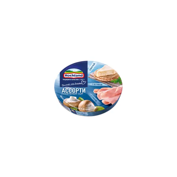 Сыр плавленный ассорти 50% Hochland 140гр, 10шт/кор