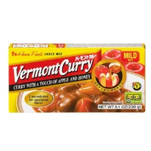 Соус Карри овощной неострый Vermont houce mild ltd 12 порций/230гр/шт, 60шт/кор