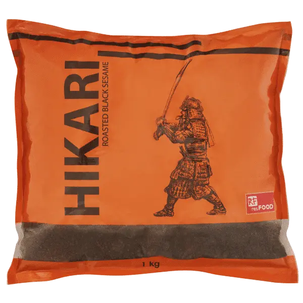 Кунжут черный неочищенный жареный Hikari 1кг, 15шт/кор, Россия