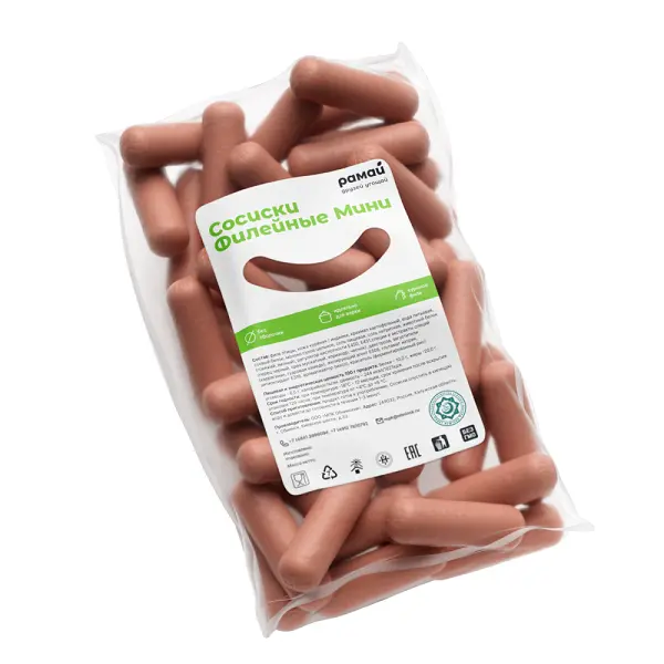 Сосиски Филейные мини халяль Рамай 1кг, 5шт/кор