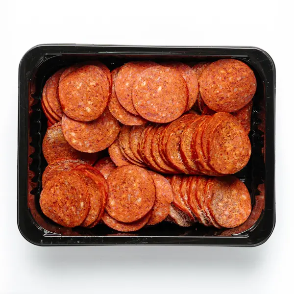 Колбаса Пепперони халяль нарезка в/к зам. Казанские Деликатесы 500гр, 10шт/кор