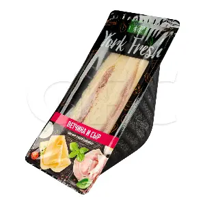 Сэндвич с ветчиной и сыром YORK FRESH 150гр, 6шт/кор