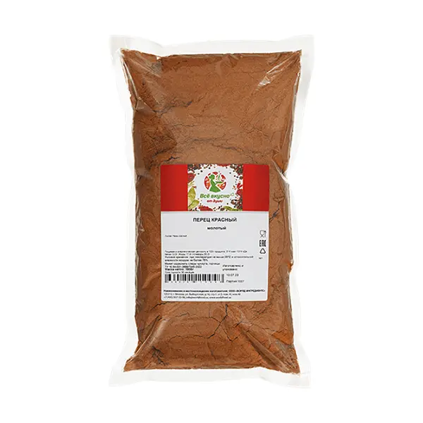 Перец чили красный молотый Все вкусно от души 1кг, 15шт/кор