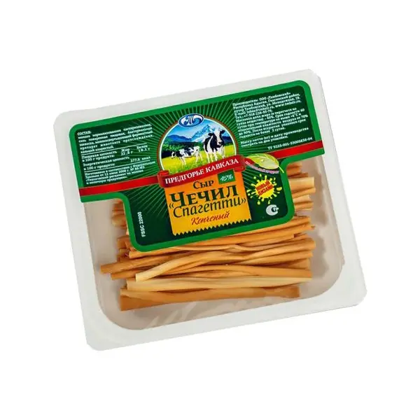 Сыр Чечил-спагетти Копченый Предгорье кавказа с м.д.ж. 45% 100г