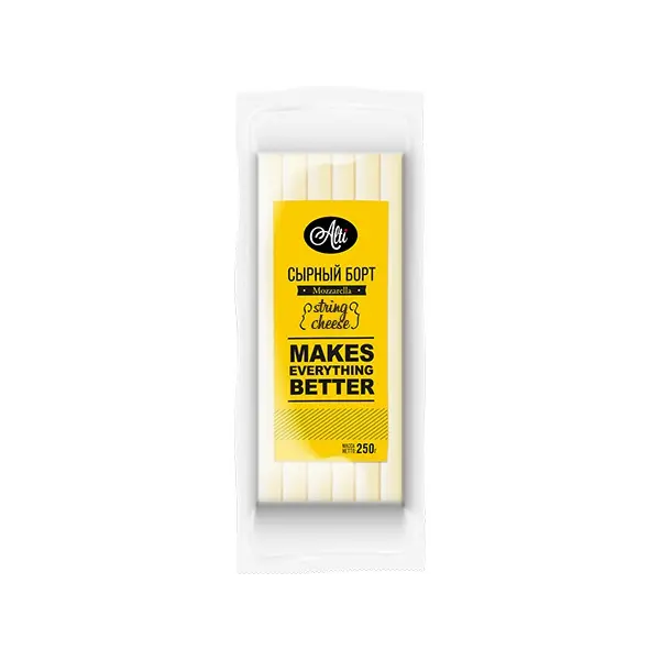 Сыр полутвердый Моцарелла 34% Alti String Cheese Сырный Борт 500гр, 24шт/кор арт. 431212