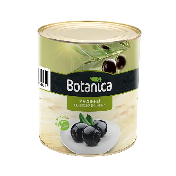 Маслины целые б/к Botanica 4250мл/4100гр/2000гр, 3шт/кор, Испания