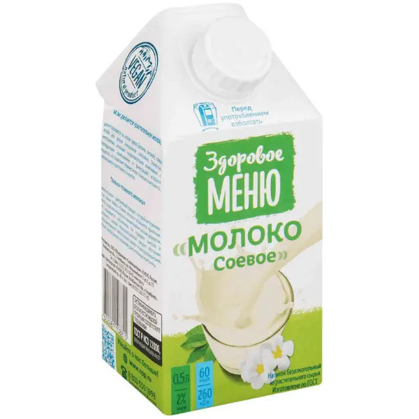 Молоко рисовое Здоровое меню мдж 1% 0,5л