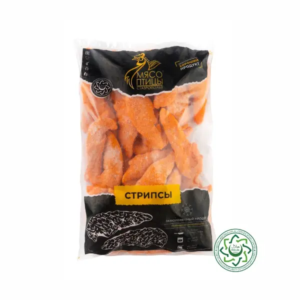 Стрипсы куриные халяль МПС 2кг, 6кг/кор