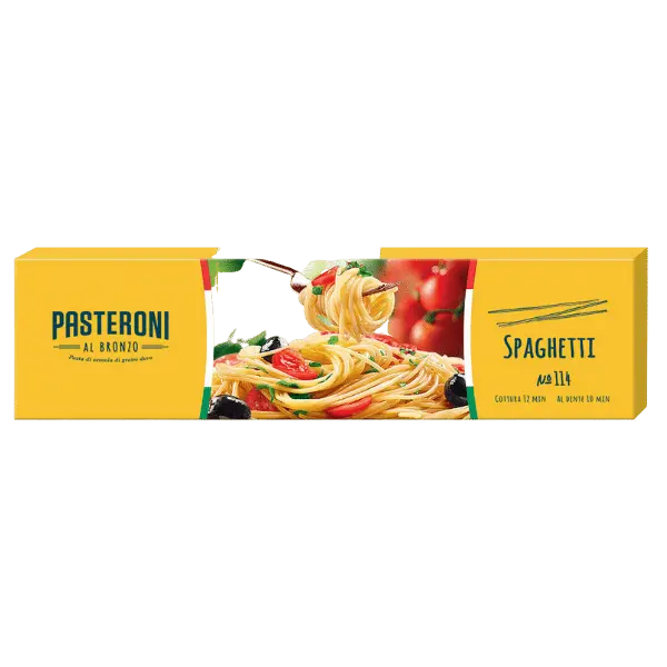 Паста спагетти № 114 PASTERONI 450гр, 20шт/кор