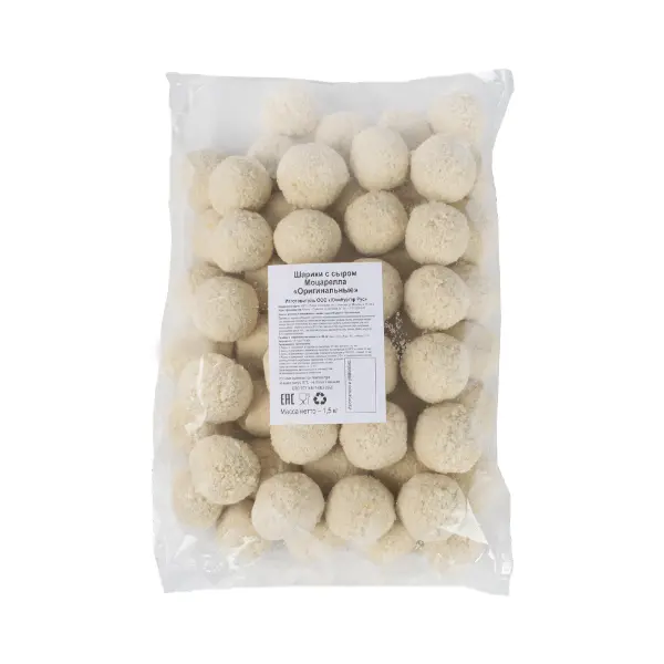 Шарики сырные с моцареллой Оригинальные Юнибургер 1,5кг, 3шт/кор