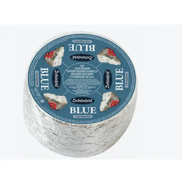 Сыр мягкий с голубой плесенью Blue 40% Schonfeld ~2,2кг, ~4,4кг/кор