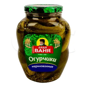 Огурцы марин. Дядя Ваня 1000мл/1800гр/960гр ст/б, 6шт/кор