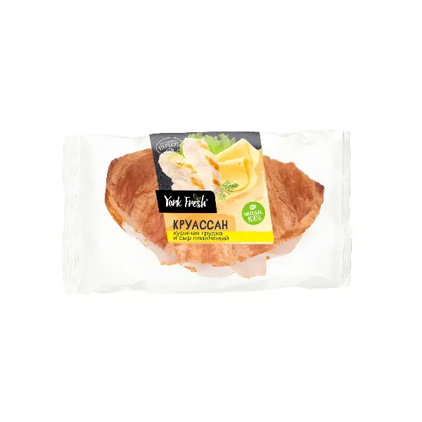 Круассан с куриной грудкой и плавленым сыром YORK FRESH 115гр, 6шт/кор