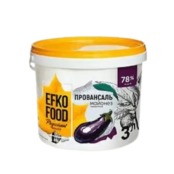Майонез EFKO FOOD professional м.д.ж. 78% 3 л/2,8кг ведро