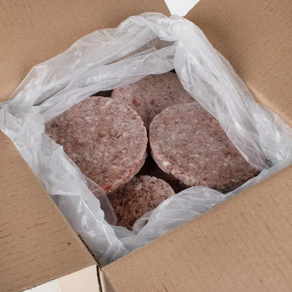 Котлета для гамбургера из говядины в панировке с солью и перцем Оригинальная Юнибургер 110гр,5кг/кор