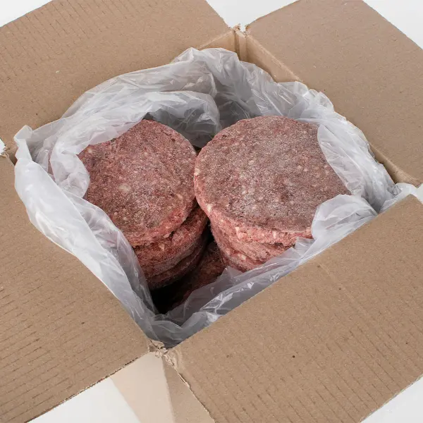 Котлета для гамбургера из говядины в панировке с солью и перцем Оригинальная Юнибургер 150гр,5кг/кор