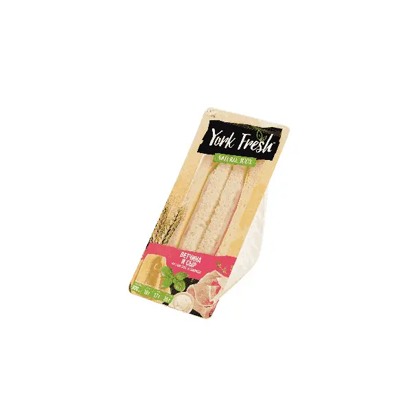Сэндвич с ветчиной и сыром YORK FRESH 150гр, 6шт/кор