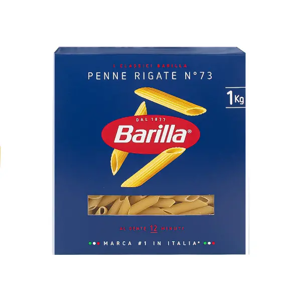 Паста BARILLA Пенне Ригате 1кг, 10шт/кор