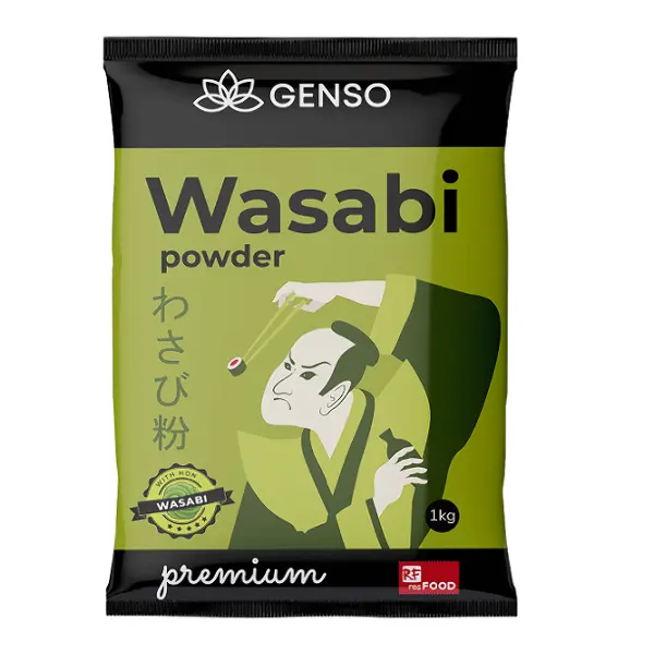 Васаби порошок горчичный Премиум Genso Resfood 1кг, 10шт/кор, Китай