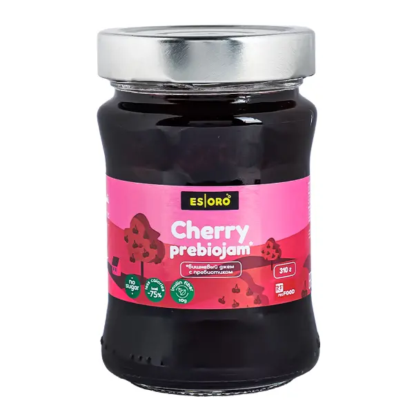Джем из вишни низкокалорийный Esoro Resfood 310гр, 6шт/кор