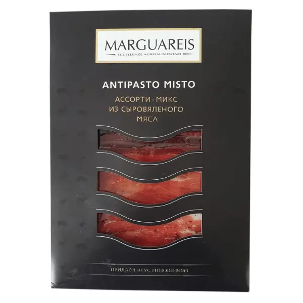 Ассорти-микс из сыровяленого мяса (брезаола,хамон, шейка) 60 г.