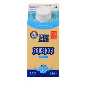 Ряженка 2,5% Рузское молоко 330гр, 10шт/кор