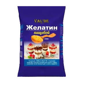 Желатин пищевой гранулированный 180+ bloom Valde 500гр, 10шт/кор