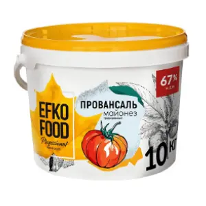 Майонез EFKO FOOD professional для салатов 67% 10л/9,34кг ведро