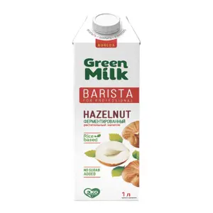Молоко растительное фундучное на рисовой основе Green Milk Professional 1л, 12шт/кор