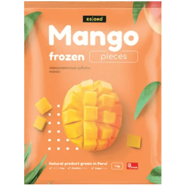 Манго без добавок кубик с/м Esoro 1кг, 10шт/кор, Перу