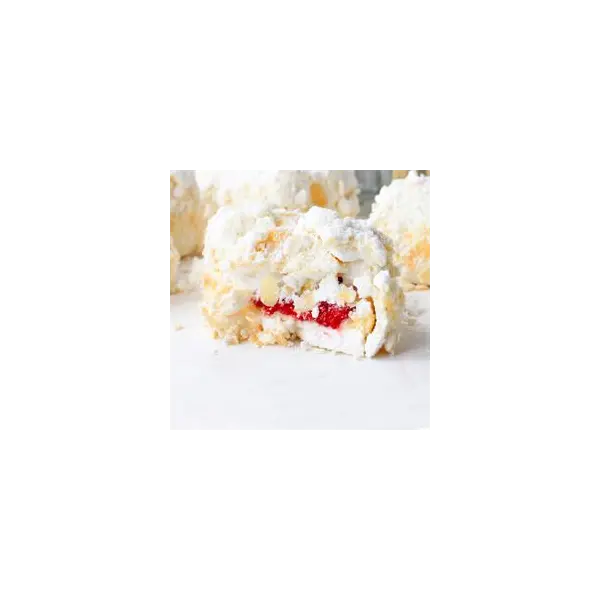 Пирожное Миндальное с малиной двуслойное (12штук*135гр) Десерт Фентези