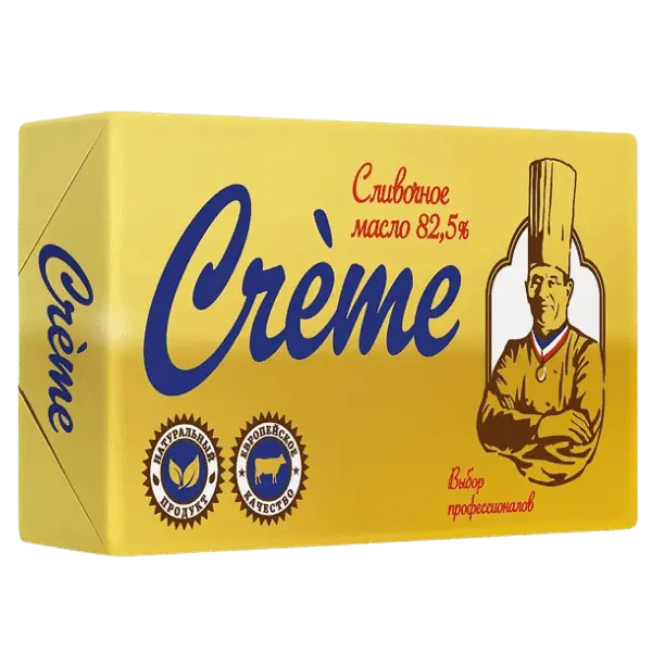 Масло сливочное традиционное 82,5% Creme монолит 5кг