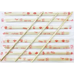 Палочки круглые бамбуковые 20,5см в/у 100пар/уп, 50уп/кор, Китай