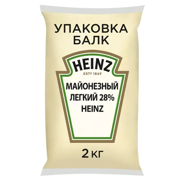 Соус майонезный легкий Heinz 2кг, 6шт/кор 