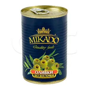 Оливки зеленые б/к MIKADO 300мл/280гр/90гр, 12шт/кор 
