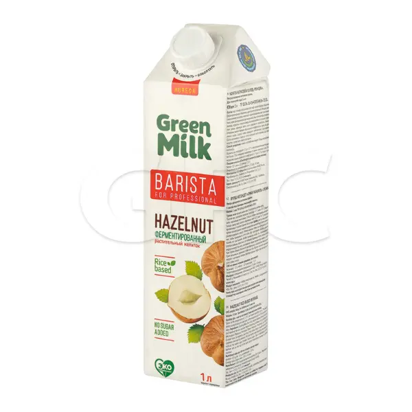 Молоко растительное фундучное на рисовой основе Green Milk Professional 1л, 12шт/кор