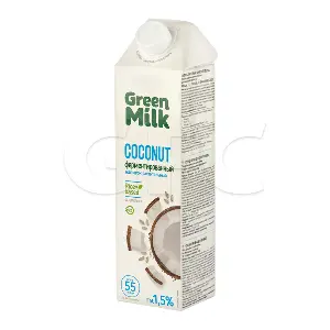 Молоко растительное кокосовое на рисовой основе Green Milk 1л, 12шт/кор