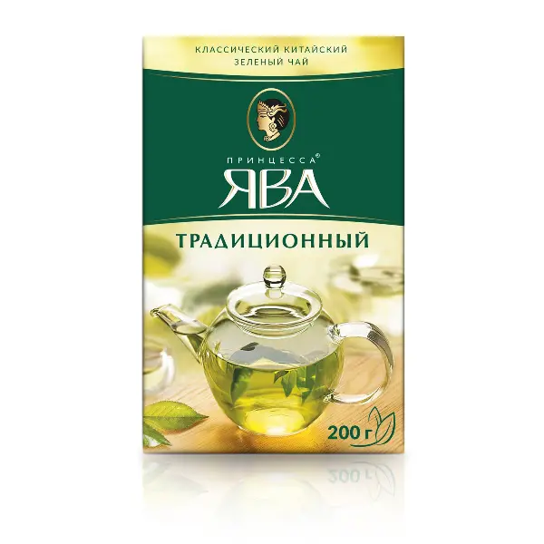 Чай зеленый листовой Принцесса Ява 200гр, 12шт/кор