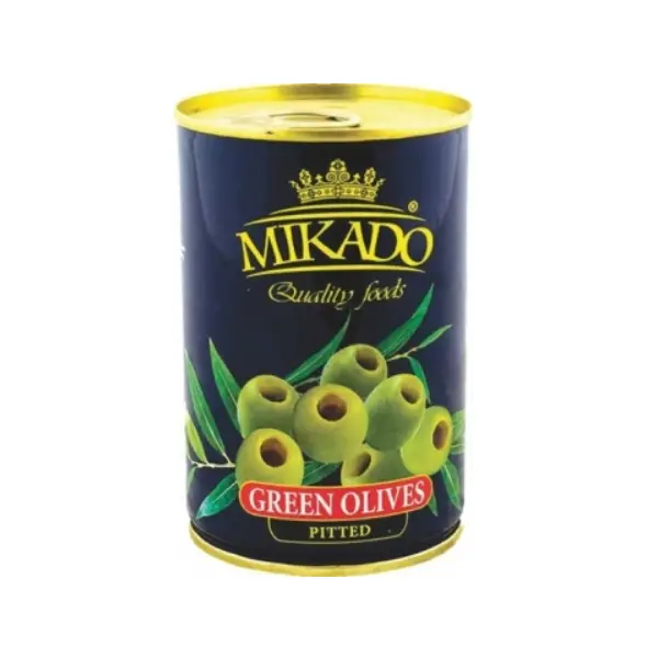 Оливки зеленые б/к MIKADO 300мл/280гр/90гр, 24шт/кор 