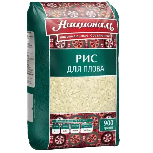 Рис для плова Националь 900гр, 12шт/кор