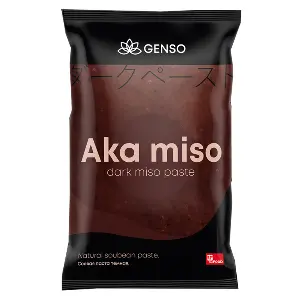 Паста соевая Aka miso темная Genso 1кг, 10шт/кор, Китай